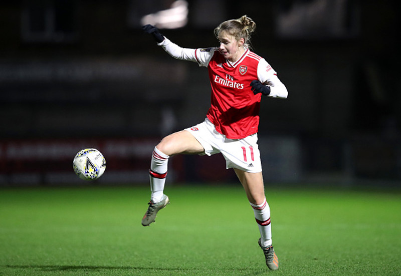 Hollenska landsliðskonan Vivianne Miedema skoraði eitt mark fyrir Arsenal í kvöld.