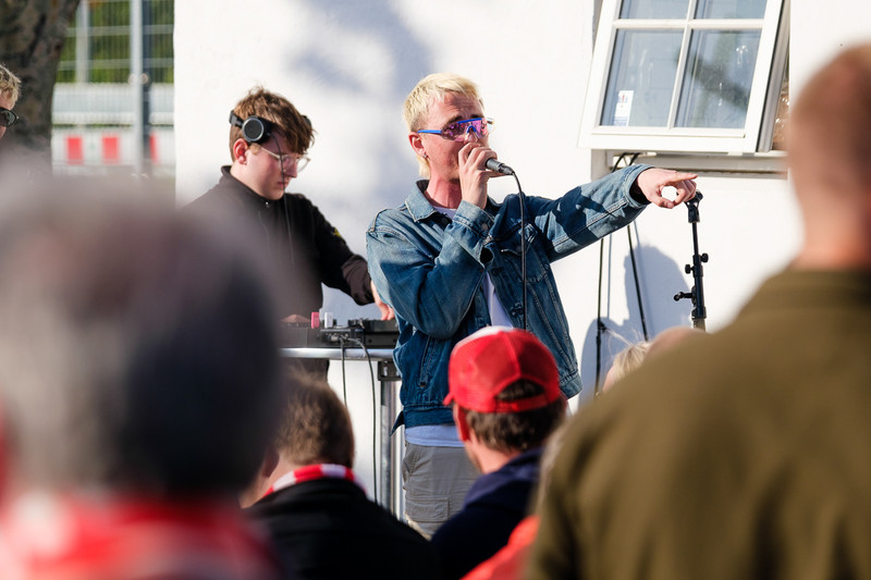 Myndir: Stemmning á Origo-vellinum fyrir leik Vals og ÍA
