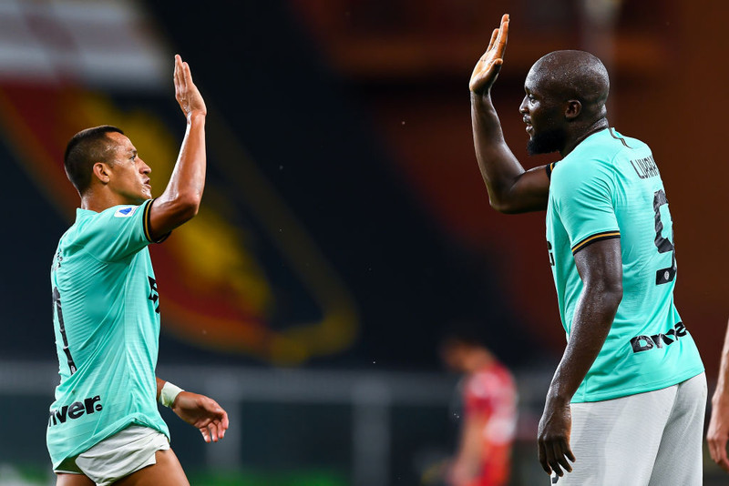 Romelu Lukaku og Alexis Sanchez hjá Inter.