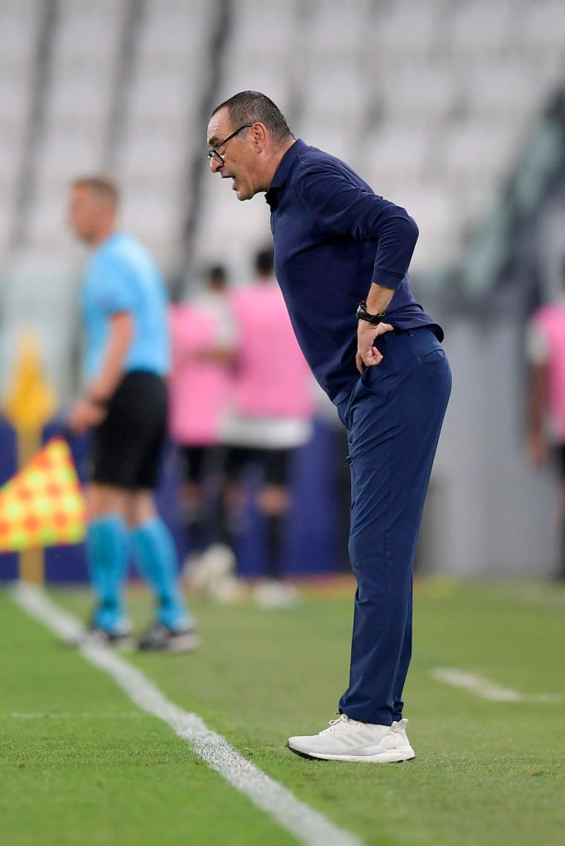 Sarri á hliðarlínuni í kvöld.
