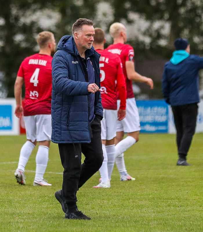 Heimir var ekki sáttur með spilamennsku sinna manna.