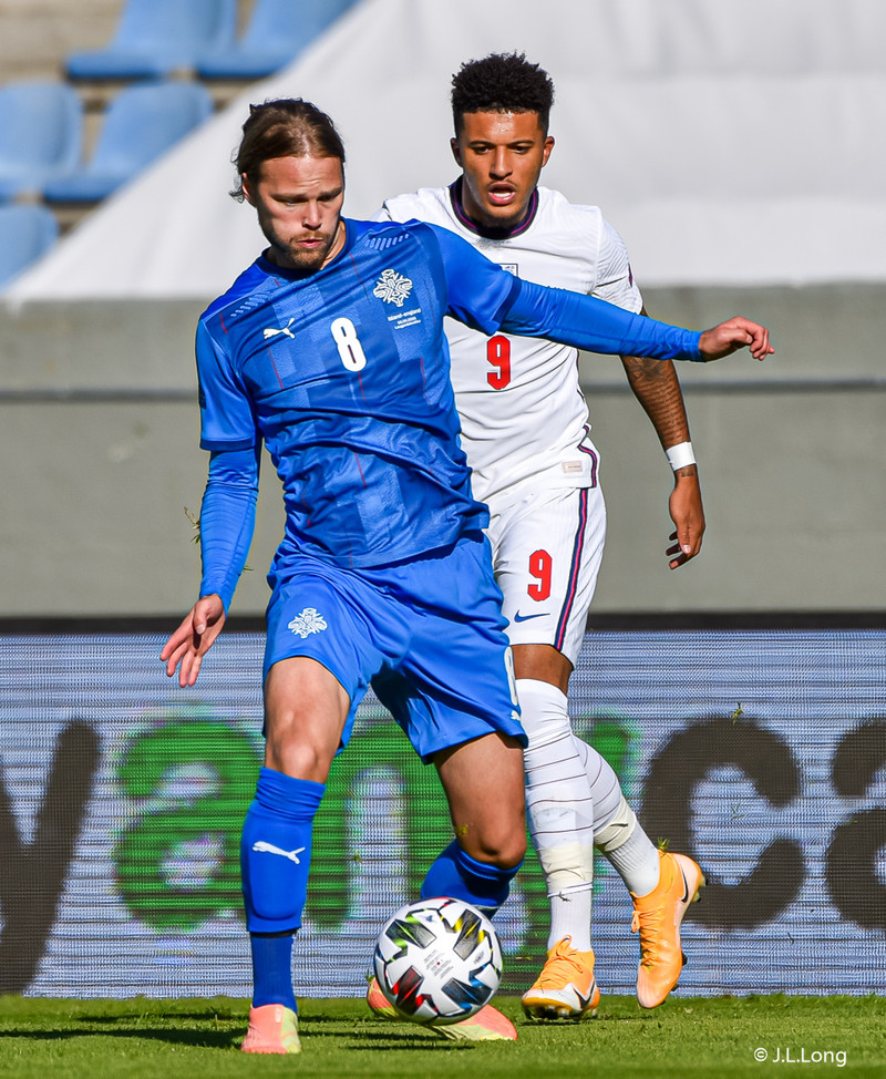 Myndaveisla frá tapinu gegn Englandi á laugardaginn