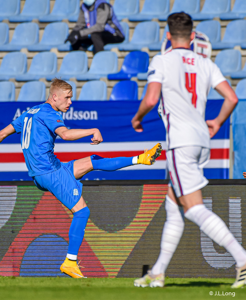 Myndaveisla frá tapinu gegn Englandi á laugardaginn