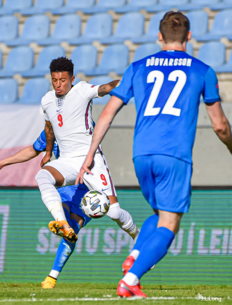 Myndaveisla frá tapinu gegn Englandi á laugardaginn