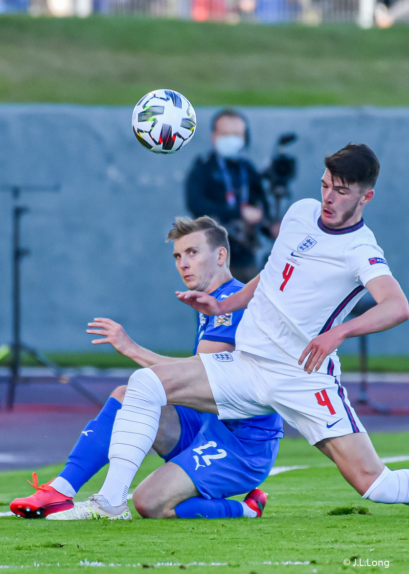 Myndaveisla frá tapinu gegn Englandi á laugardaginn