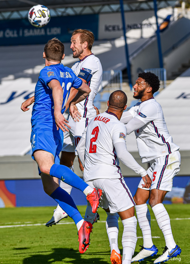 Myndaveisla frá tapinu gegn Englandi á laugardaginn
