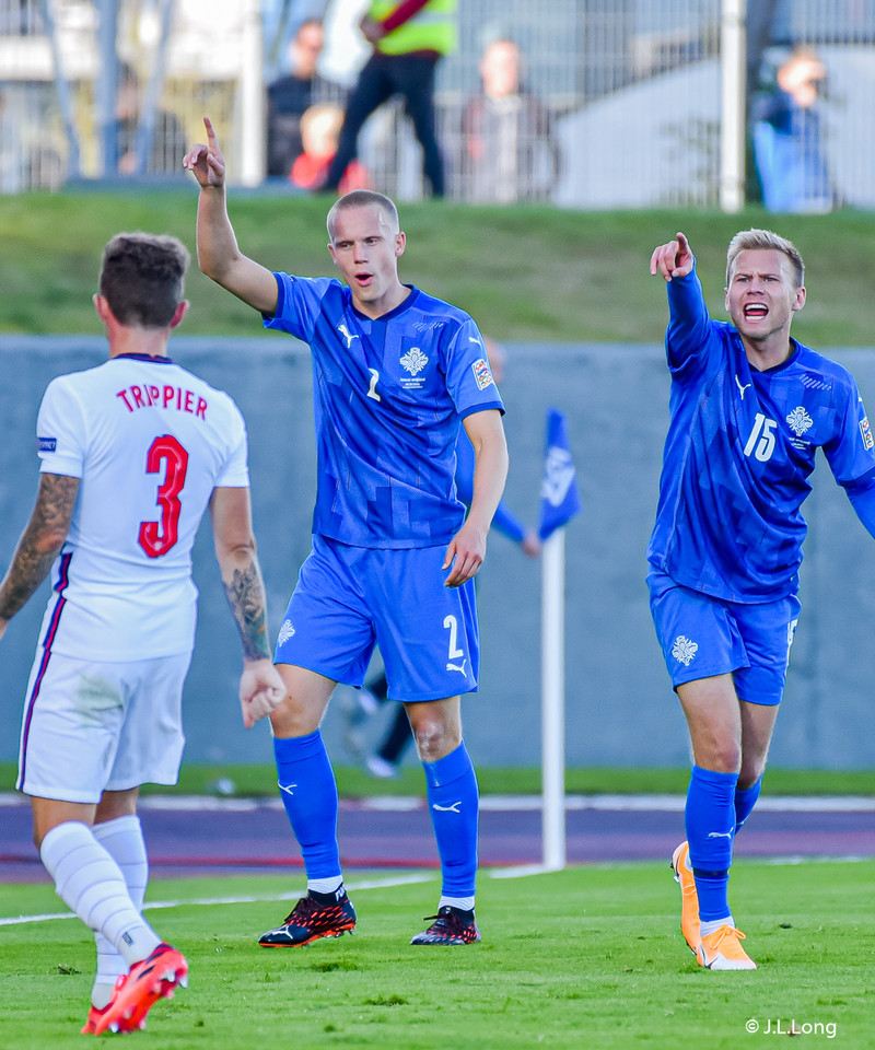 Myndaveisla frá tapinu gegn Englandi á laugardaginn