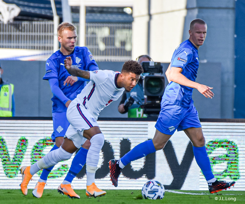 Myndaveisla frá tapinu gegn Englandi á laugardaginn