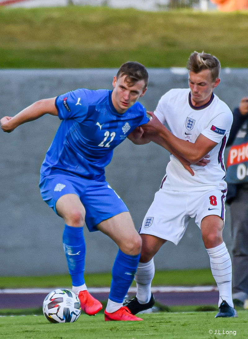 Myndaveisla frá tapinu gegn Englandi á laugardaginn