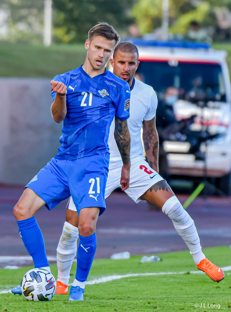 Myndaveisla frá tapinu gegn Englandi á laugardaginn
