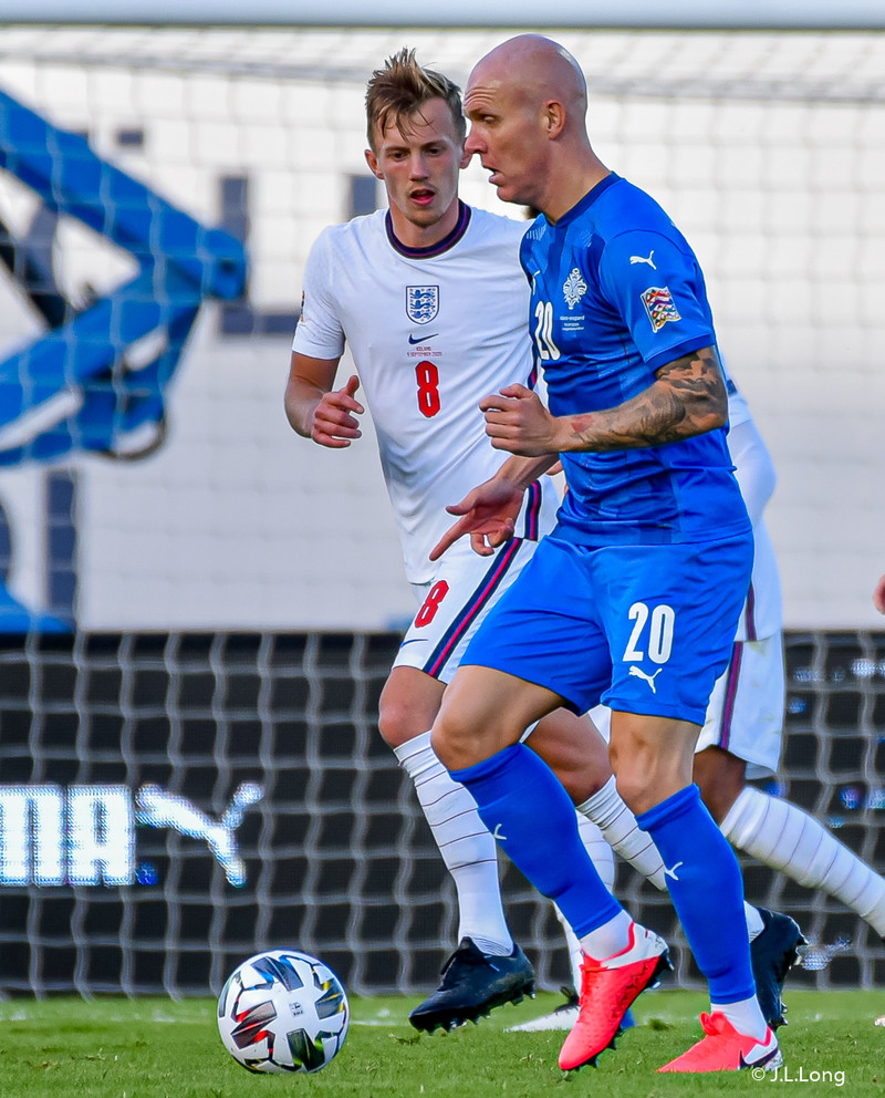 Myndaveisla frá tapinu gegn Englandi á laugardaginn