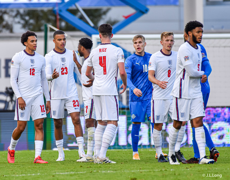 Myndaveisla frá tapinu gegn Englandi á laugardaginn