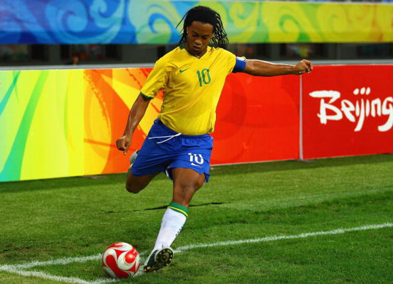 Gamla markið: Ronaldinho skaut yfir Seaman