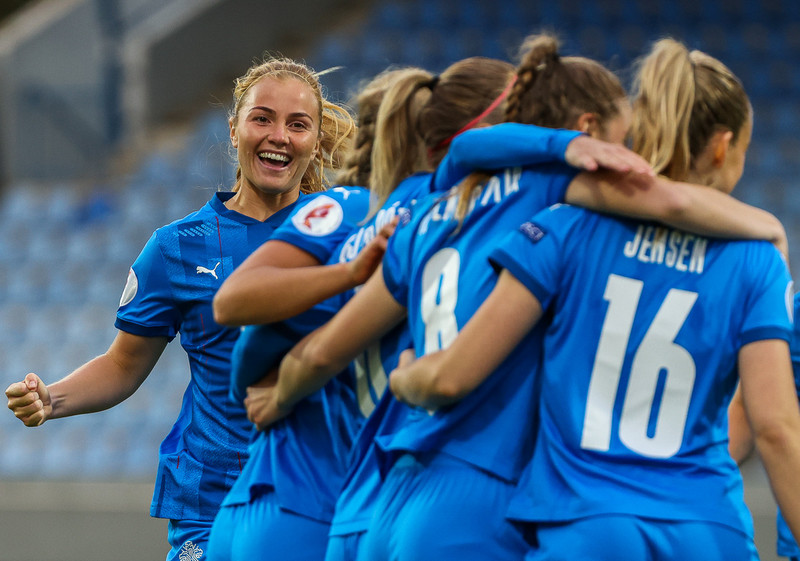 Myndaveisla frá stórsigri Íslands gegn Lettlandi