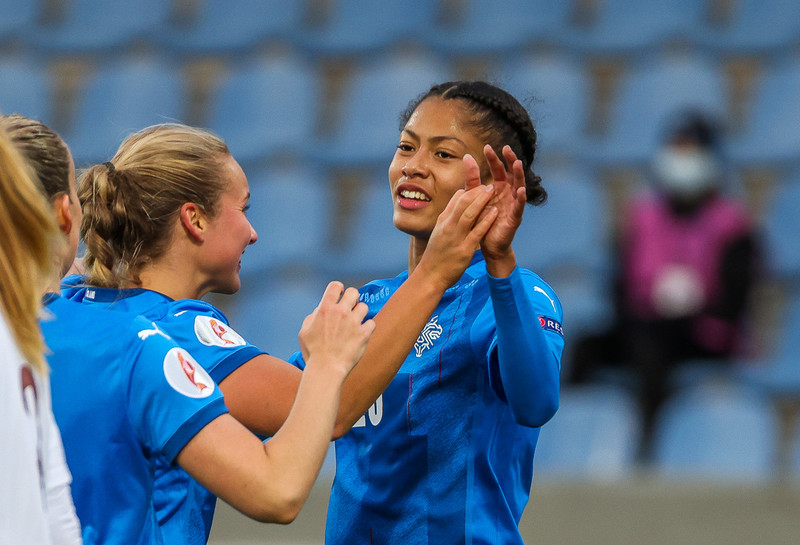 Myndaveisla frá stórsigri Íslands gegn Lettlandi