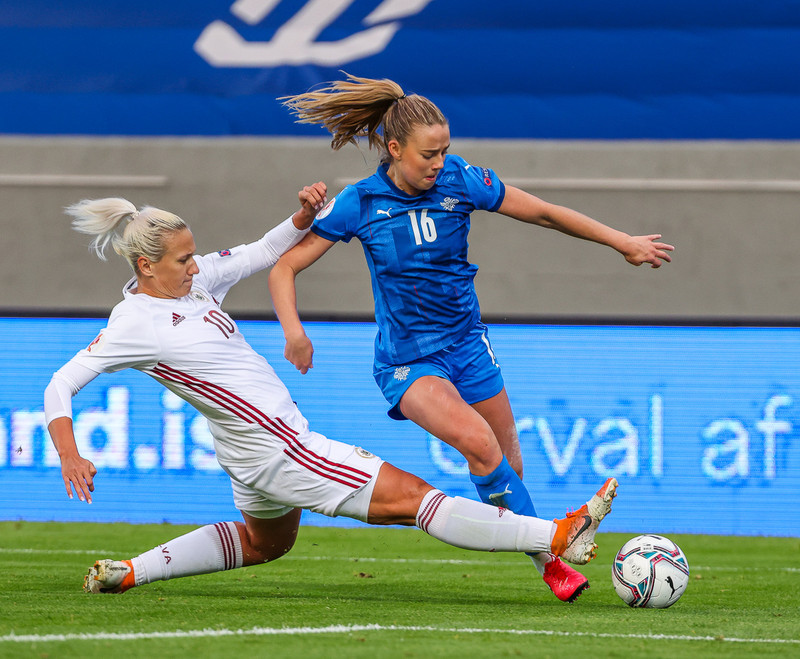 Myndaveisla frá stórsigri Íslands gegn Lettlandi