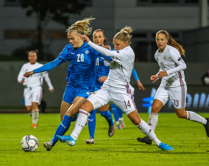 Myndaveisla frá stórsigri Íslands gegn Lettlandi