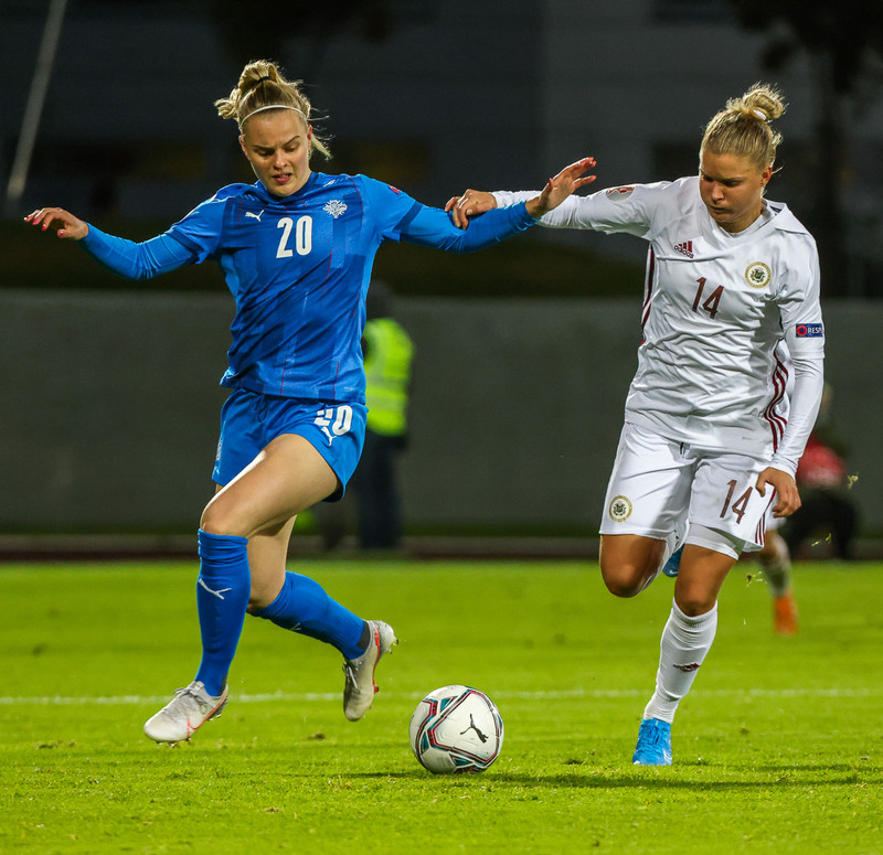 Myndaveisla frá stórsigri Íslands gegn Lettlandi