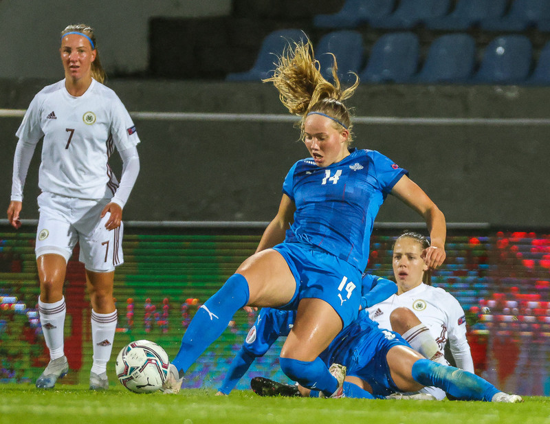 Myndaveisla frá stórsigri Íslands gegn Lettlandi