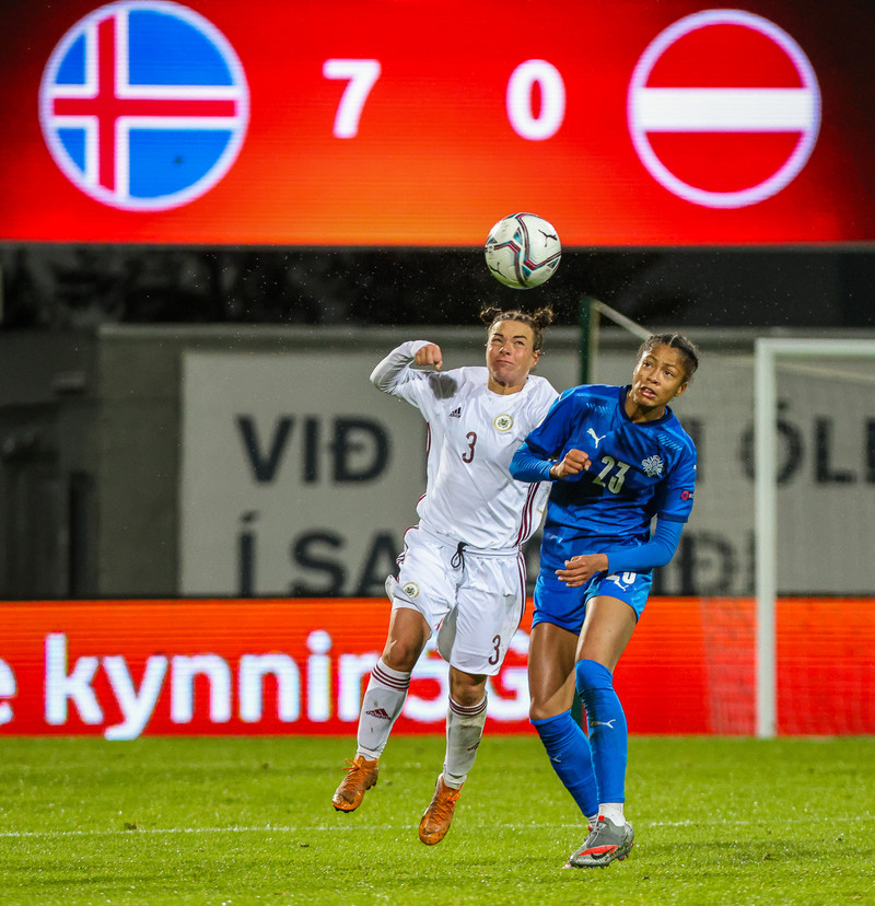 Myndaveisla frá stórsigri Íslands gegn Lettlandi