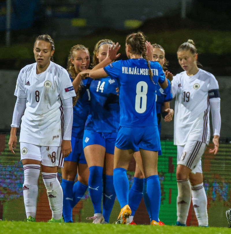 Myndaveisla frá stórsigri Íslands gegn Lettlandi