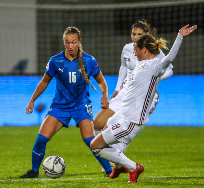 Myndaveisla frá stórsigri Íslands gegn Lettlandi