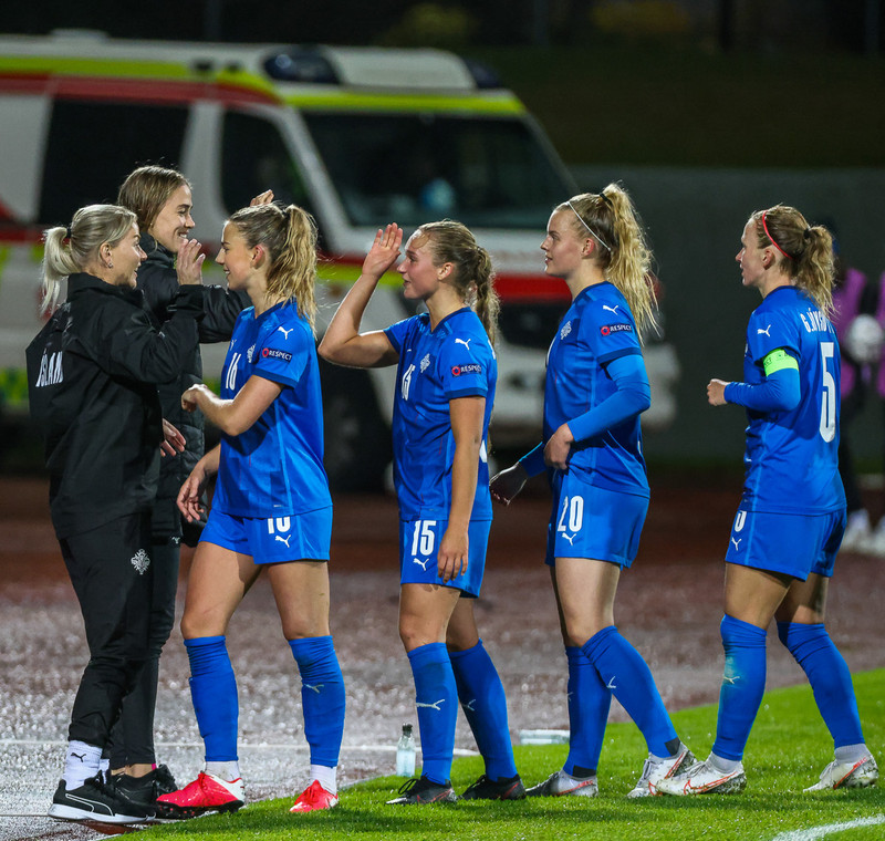 Myndaveisla frá stórsigri Íslands gegn Lettlandi