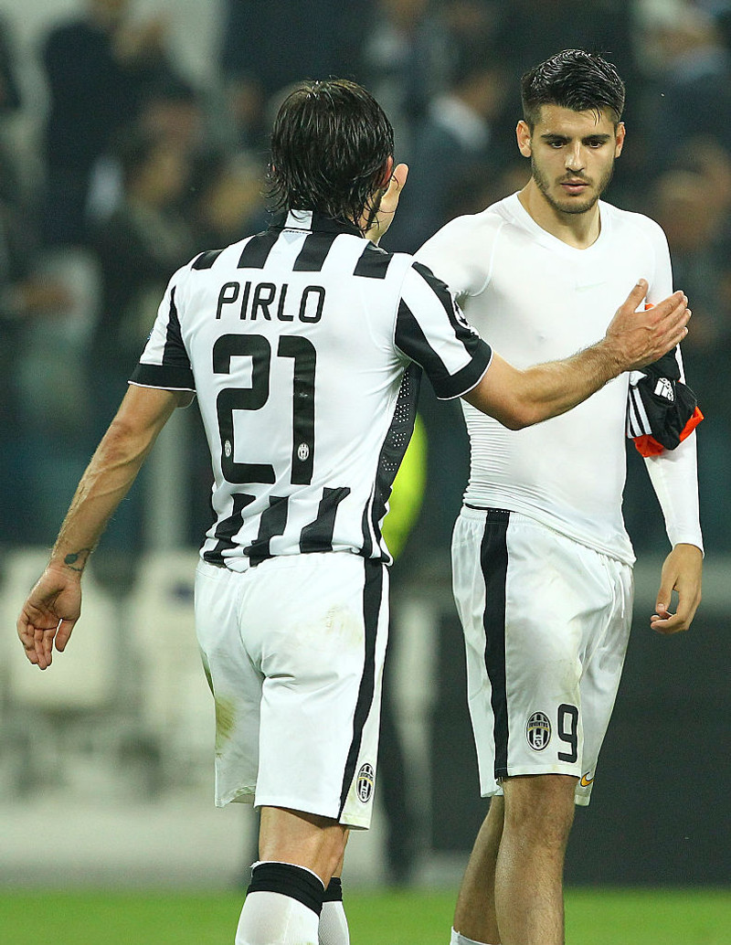Andrea Pirlo mun þjálfa Alvaro Morata hjá Juventus