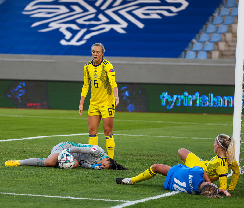 Myndaveisla frá jafntefli Íslands gegn Svíþjóð