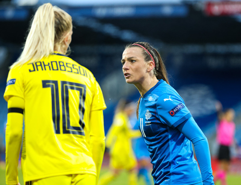 Myndaveisla frá jafntefli Íslands gegn Svíþjóð