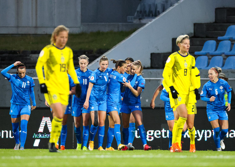 Myndaveisla frá jafntefli Íslands gegn Svíþjóð