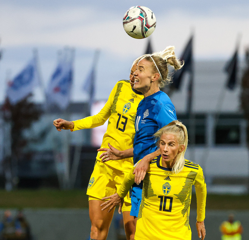 Myndaveisla frá jafntefli Íslands gegn Svíþjóð