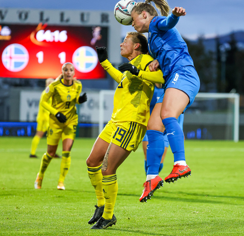 Myndaveisla frá jafntefli Íslands gegn Svíþjóð