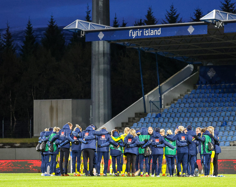 Myndaveisla frá jafntefli Íslands gegn Svíþjóð