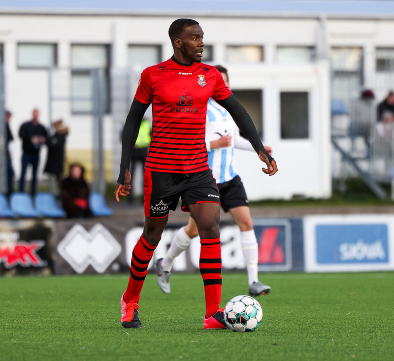 Jordan Damachoua í leik með Kórdrengjum.