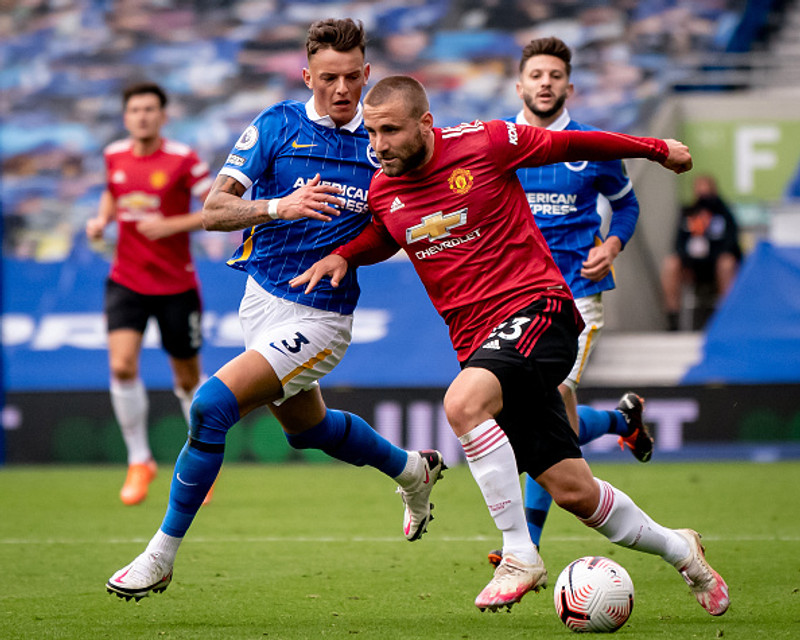 Úr leik Man Utd og Brighton í dag.