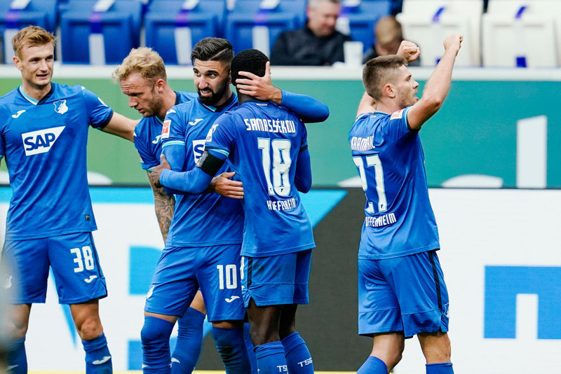 Hoffenheim fagnar marki.