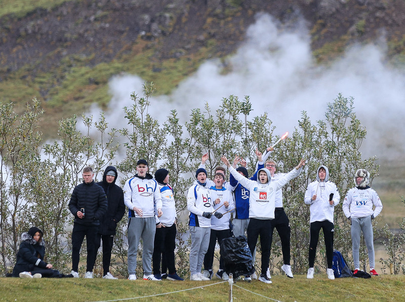 Myndaveisla: KFS í 3. deildina eftir sigur á Hamri
