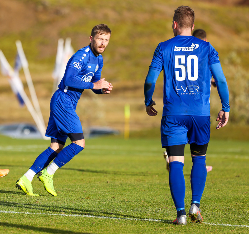 Myndaveisla: KFS í 3. deildina eftir sigur á Hamri