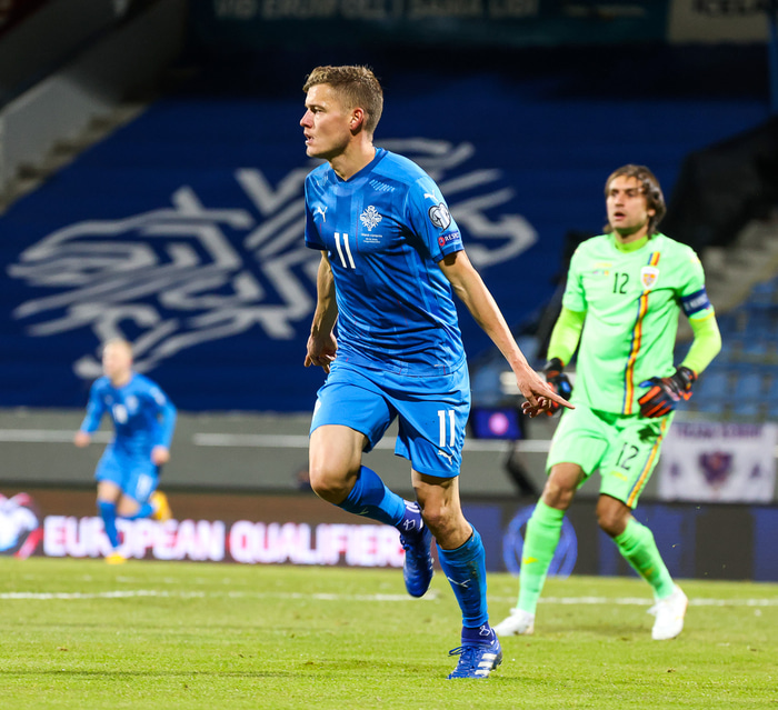 Alfreð spilaði rúman klukkutíma fyrir Augsburg.