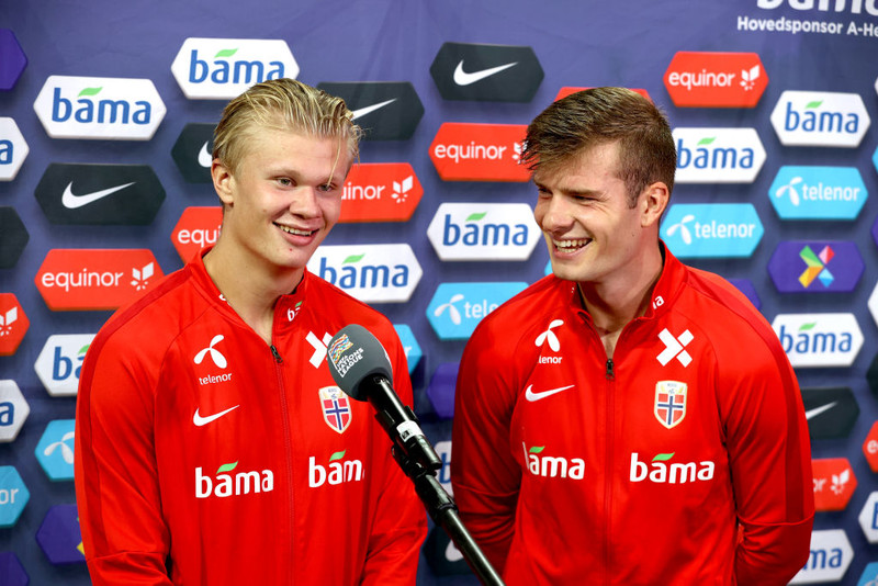 Erling Braut Haaland og Alexander Sörloth.