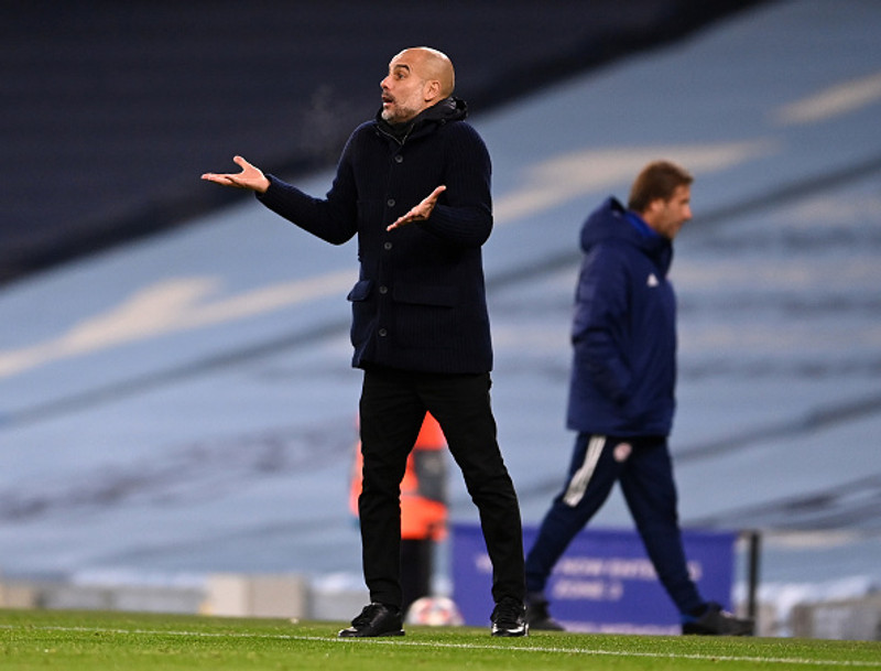 Pep Guardiola, stjóri Man City.