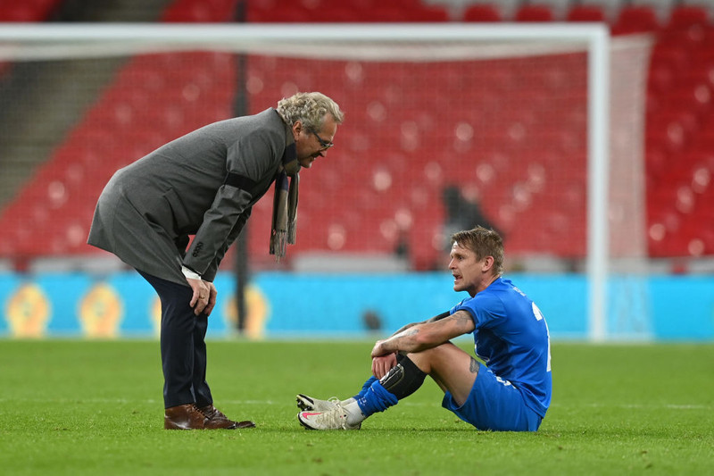 Myndir: Ari grét á Wembley eftir leik - Síðasti landsleikurinn?