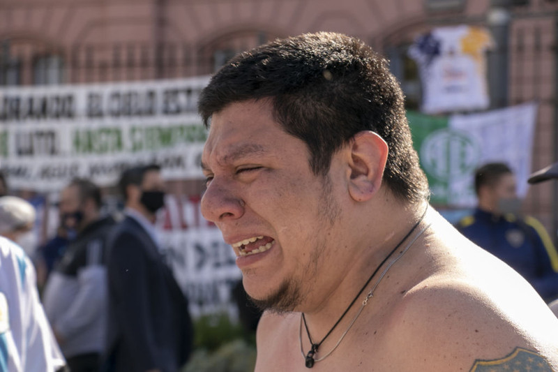 Myndir: Tárin flæða í Argentínu eftir fráfall Maradona