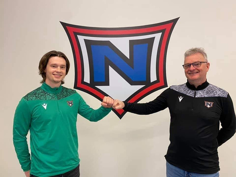 Sigurbergur og Bjarni Jóhannsson, þjálfari Njarðvíkur.