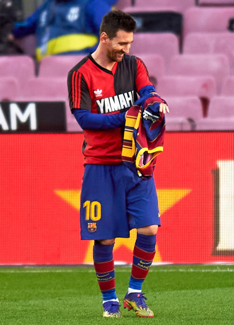 Myndir: Messi fagnaði í treyju Newell's Old Boys