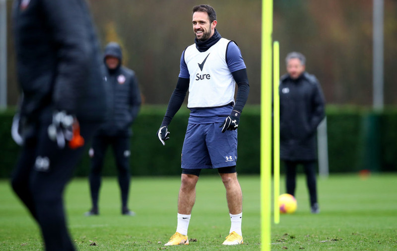 Danny Ings á æfingu í gær.