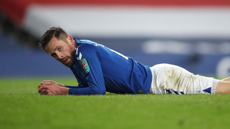 Gylfi er í byrjunarliði Everton í kvöld.