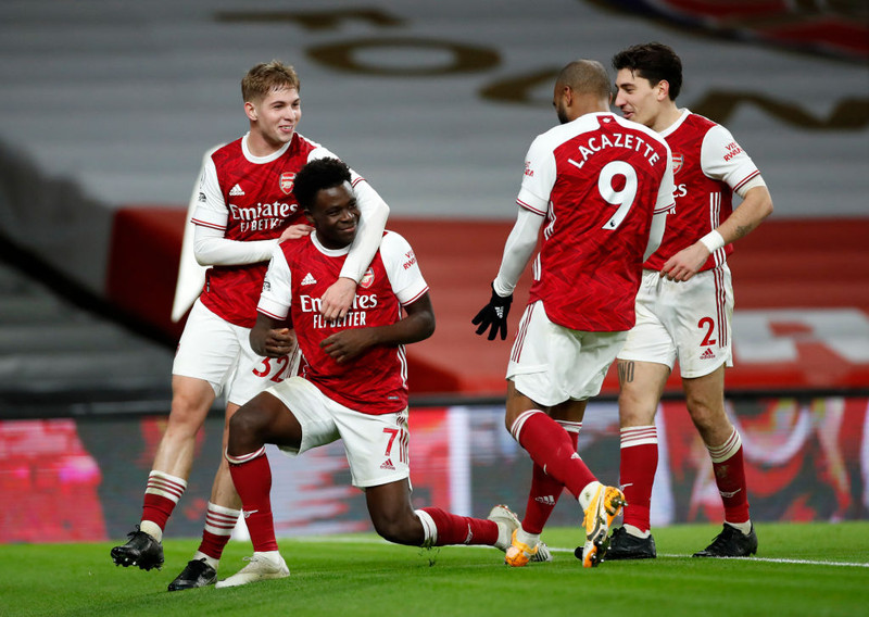Saka var maður leiksins í sigri Arsenal.