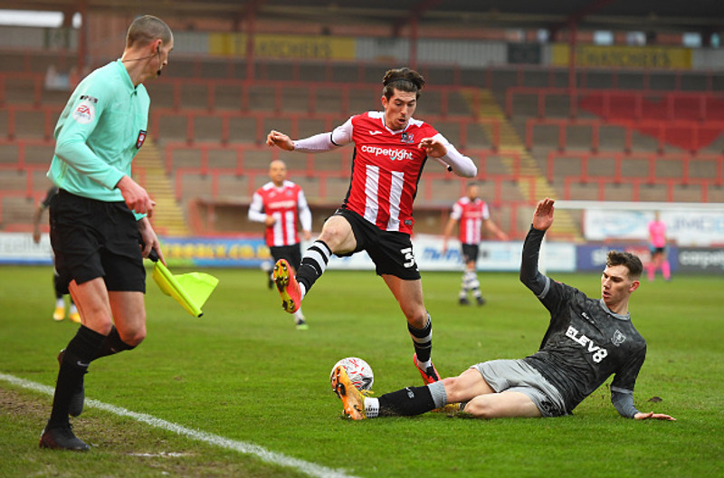 Úr leik Exeter og Sheffield Wednesday.